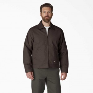 Dickies Insulated Eisenhower Jacket Tmavě Hnědé | CZ0001742