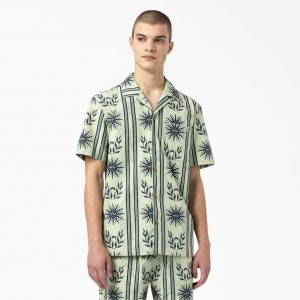 Dickies Kelso Summer Pattern Krátké Sleeve Shirt Zelene | CZ0001205