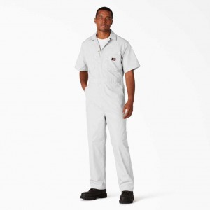 Dickies Krátké Sleeve Coveralls Bílé | CZ0002259