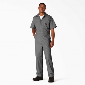 Dickies Krátké Sleeve Coveralls Gray | CZ0002241