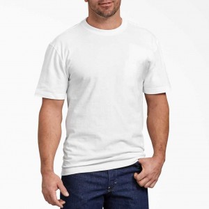 Dickies Krátké Sleeve Heavyweight Crew Neck T-Shirt Bílé | CZ0001015