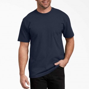 Dickies Krátké Sleeve Heavyweight Crew Neck T-Shirt Tmavě Tmavě Blankyt | CZ0000703