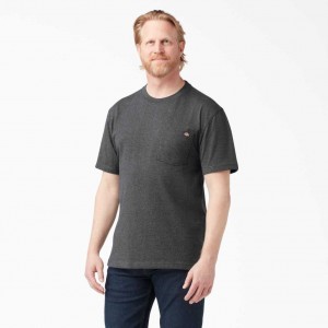 Dickies Krátké Sleeve Heavyweight Heathered T-Shirt Charcoal Gray Heather | CZ0000659