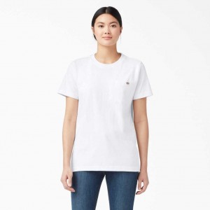 Dickies Krátké Sleeve Heavyweight T-Shirt Bílé | CZ0001028