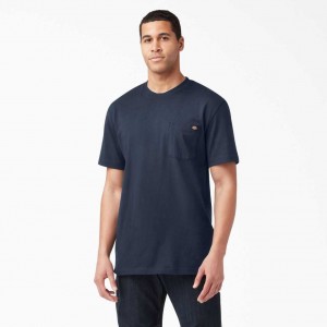 Dickies Krátké Sleeve Heavyweight T-Shirt Tmavě Tmavě Blankyt | CZ0000691