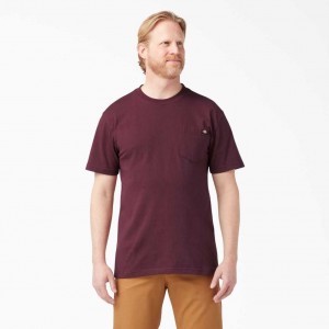 Dickies Krátké Sleeve Heavyweight T-Shirt Vínové | CZ0000628