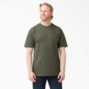 Dickies Krátké Sleeve Heavyweight T-Shirt Zelene | CZ0000874