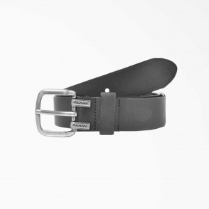 Dickies Læder Cut Edge Belt Černé | CZ0002505