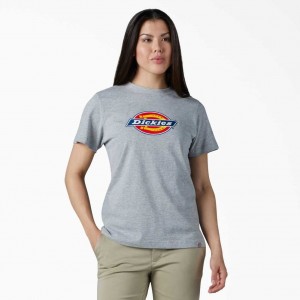 Dickies Logo Grafická T-Shirt Heather Gray | CZ0000824