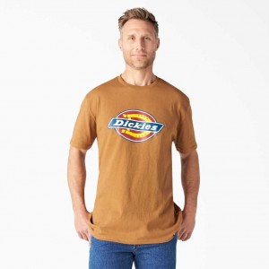 Dickies Logo Grafická T-Shirt Hnědé | CZ0000610