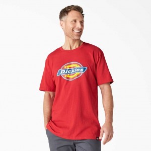 Dickies Logo Grafická T-Shirt Červené | CZ0000754