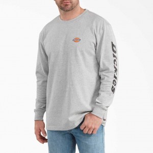 Dickies Long-Sleeve Grafická T-Shirt Heather Gray | CZ0000817