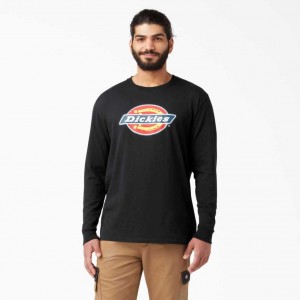 Dickies Long Sleeve Regular Fit Icon Grafická T-Shirt Černé | CZ0000511