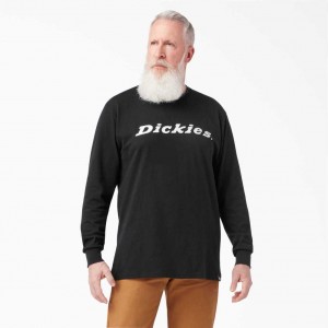 Dickies Long Sleeve Regular Fit Icon Grafická T-Shirt Černé | CZ0000512