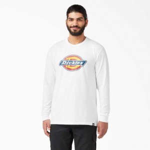 Dickies Long Sleeve Regular Fit Icon Grafická T-Shirt Bílé | CZ0000985