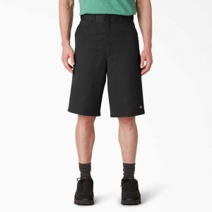 Dickies Loose Fit Byty Front Pracovní Shorts, 13" Černé | CZ0000275