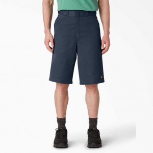 Dickies Loose Fit Byty Front Pracovní Shorts, 13" Tmavě Tmavě Blankyt | CZ0000284