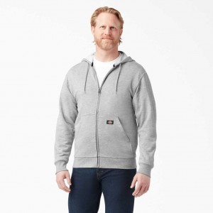 Dickies Midweight Fleece Zip Hoodie Heather Gray | CZ0001890