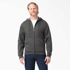 Dickies Midweight Fleece Zip Hoodie Tmavě | CZ0001864