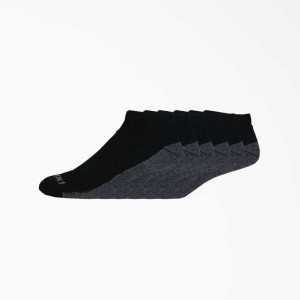 Dickies Moisture Control No Show Socks, Size 6-12, 6-Pack Černé | CZ0001073