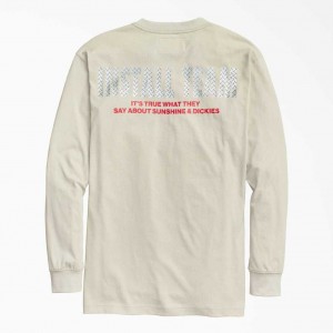 Dickies New York Sunshine x Dickies It's True What They Say Long Sleeve T-Shirt Stone | CZ0000950