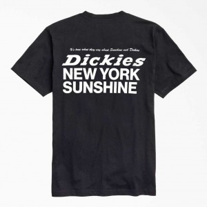 Dickies New York Sunshine x Dickies MFG T-Shirt Černé | CZ0000542