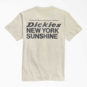 Dickies New York Sunshine x Dickies MFG T-Shirt Stone | CZ0000951