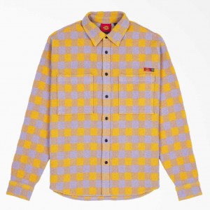 Dickies Opening Ceremony Tweed Shirt Lilac | CZ0001255