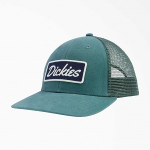 Dickies Patch Logo Trucker Cap Zelene | CZ0002059