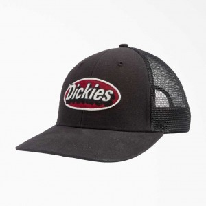 Dickies Patch Logo Trucker Cap Černé | CZ0001969