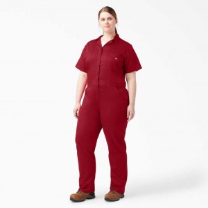 Dickies Plus FLEX Cooling Krátké Sleeve Coveralls Červené | CZ0002234