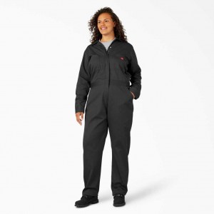 Dickies Plus Long Sleeve Coveralls Černé | CZ0002205