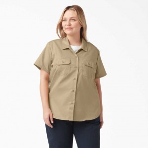 Dickies Plus Original 574 Pracovní Shirt Hnědožlutý | CZ0000387