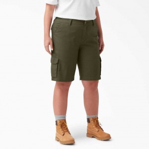 Dickies Plus Ripstop Cargo Shorts, 9" Zelene | CZ0001175