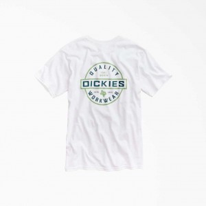 Dickies Quality Workwear Grafická T-Shirt Bílé | CZ0001012