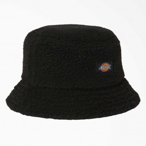 Dickies Red Chute Fleece Bucket Hat Černé | CZ0001977