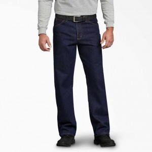 Dickies Regular Rovný Fit Denim Jeans Indigo Blankyt | CZ0001671