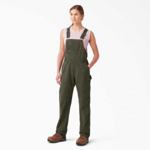 Dickies Relaxed Fit Bib Overalls Zelene | CZ0001594