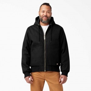 Dickies Rigid Duck S Kapucí Jacket Černé | CZ0001703