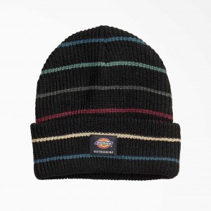 Dickies Skateboarding Cuffed Beanie Černé Proužek | CZ0001985