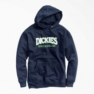 Dickies Skateboarding Fleece Hoodie Tmavě Tmavě Blankyt | CZ0001872