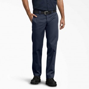 Dickies Slim Fit Rovný Leg Pracovní Pants Tmavě Tmavě Blankyt | CZ0000054