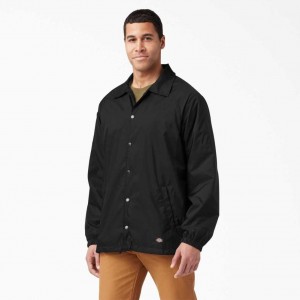 Dickies Snap Front Jacket Černé | CZ0001715