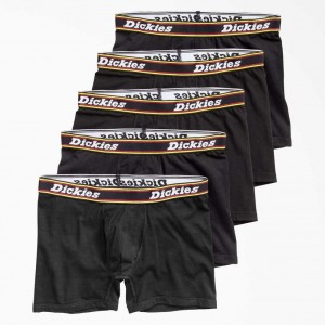 Dickies Stretch Boxerské Briefs, 5-Pack Černé | CZ0002529