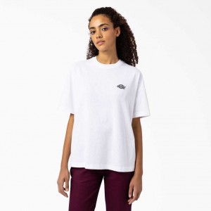 Dickies Summerdale Krátké Sleeve T-Shirt Bílé | CZ0001026