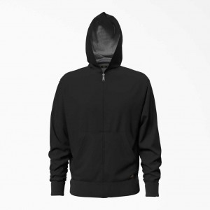 Dickies Thermal Podšité Full-Zip Fleece Hoodie with DWR Černé | CZ0001833