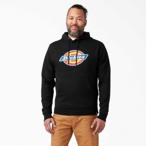 Dickies Tri-Color Logo Fleece Hoodie Černé | CZ0001821