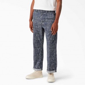 Dickies Twill Cuffed Pracovní Pants Tmavě Blankyt | CZ0001550