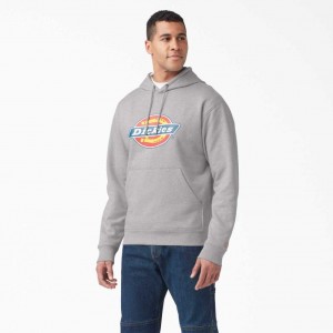 Dickies Vody Repellent Tri-Color Logo Hoodie Heather Gray | CZ0001894