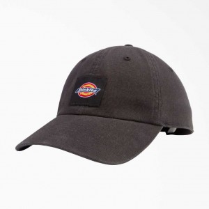 Dickies Washed Platene Cap Černé | CZ0001982